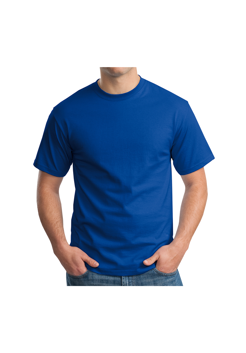 Cotton-polyester jersey crew neck t-shirt