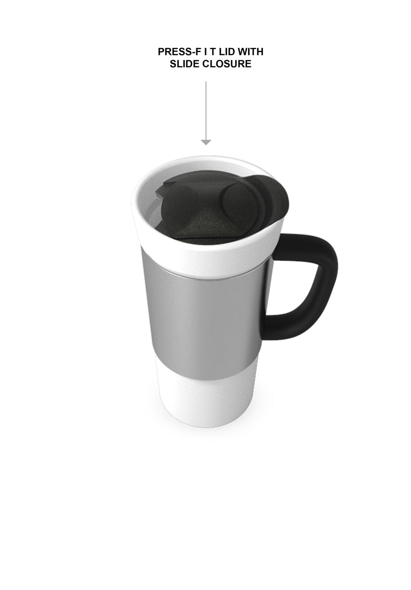 Barista Mug 17Oz Ceramic Mug With Steel Sleeve