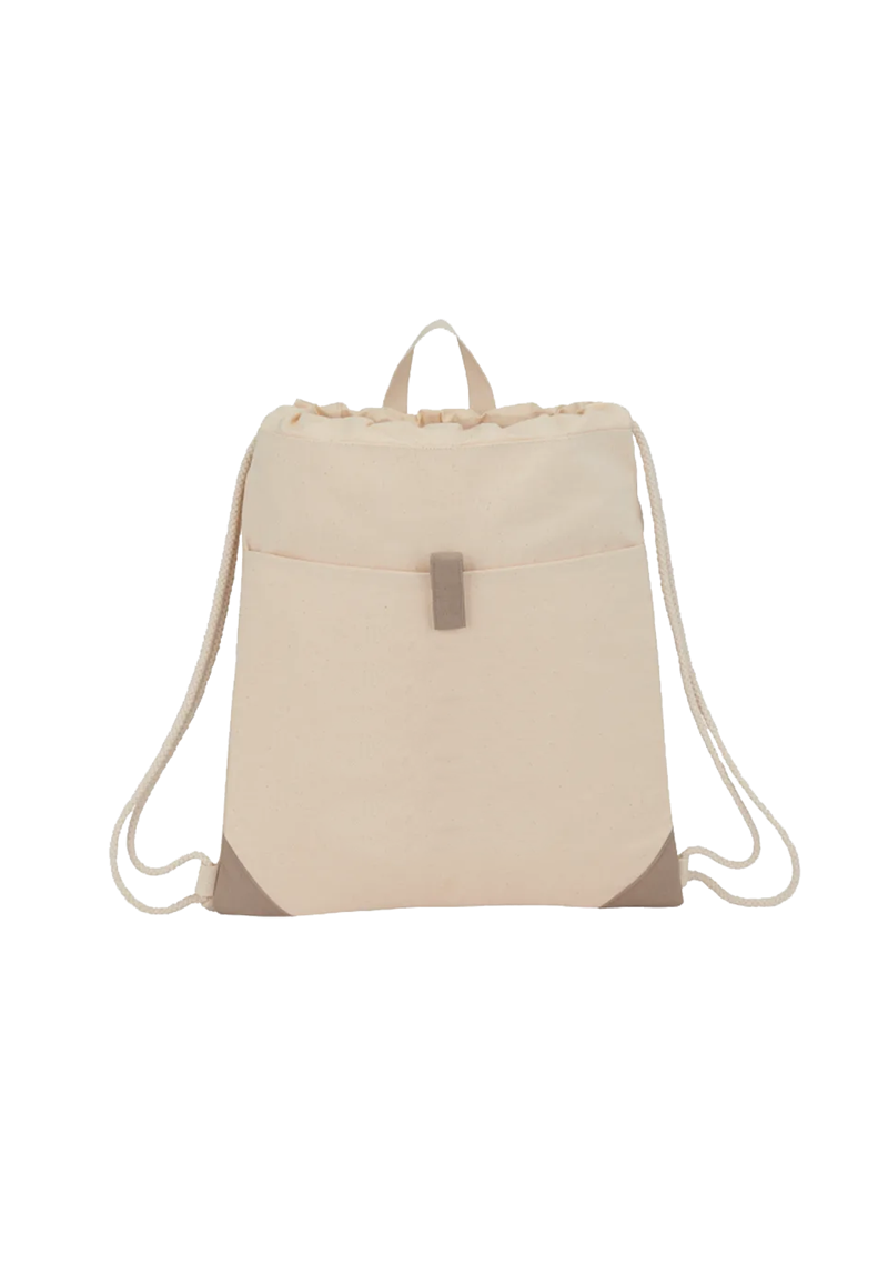 Recycled Cotton Drawstring Backpack
