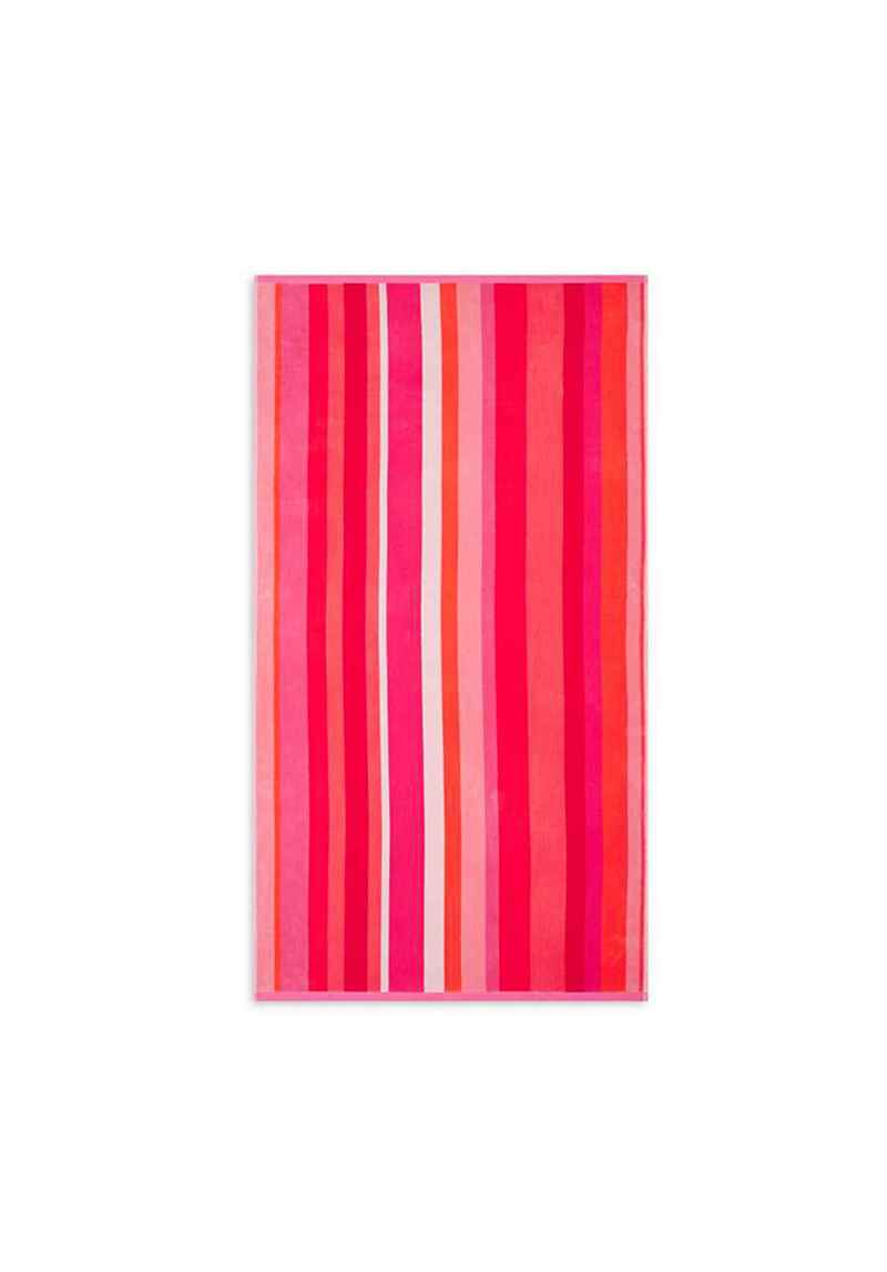 Stripe velour beach towel