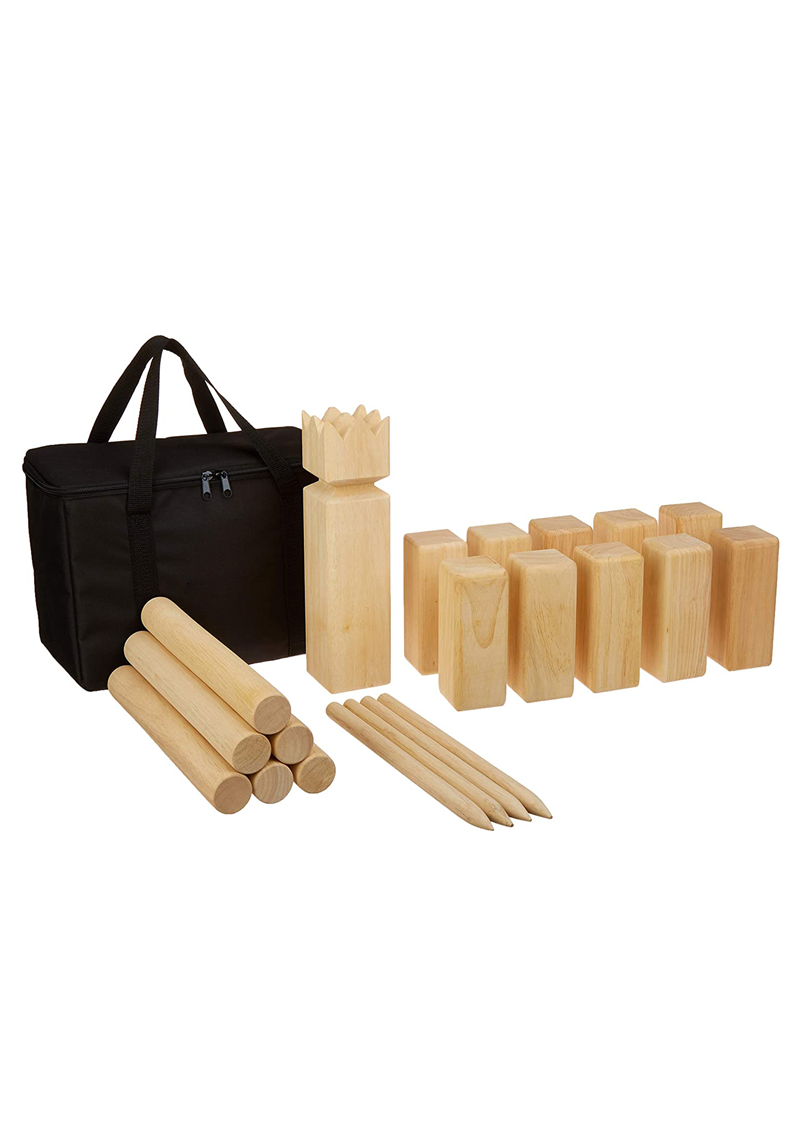 Outdoor Wooden Kubb Game set With Carrying Bag